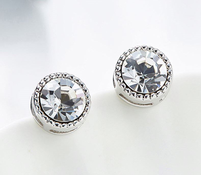 Rhodium Plated Swarovski Earrings