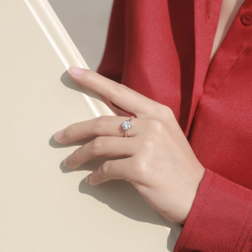 Moissanite Crystal Ring