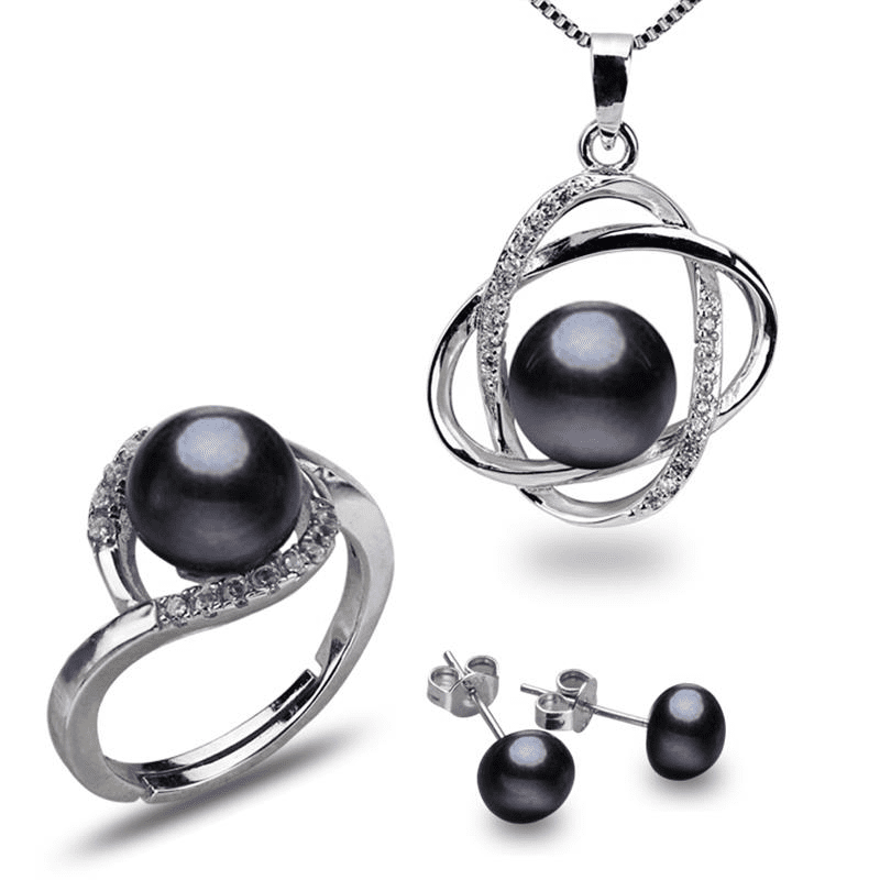 Obsidian Jewellery Set