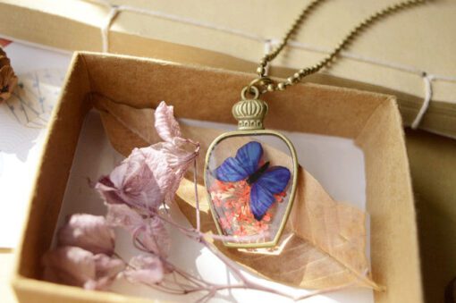 Peony and Butterfly Charm