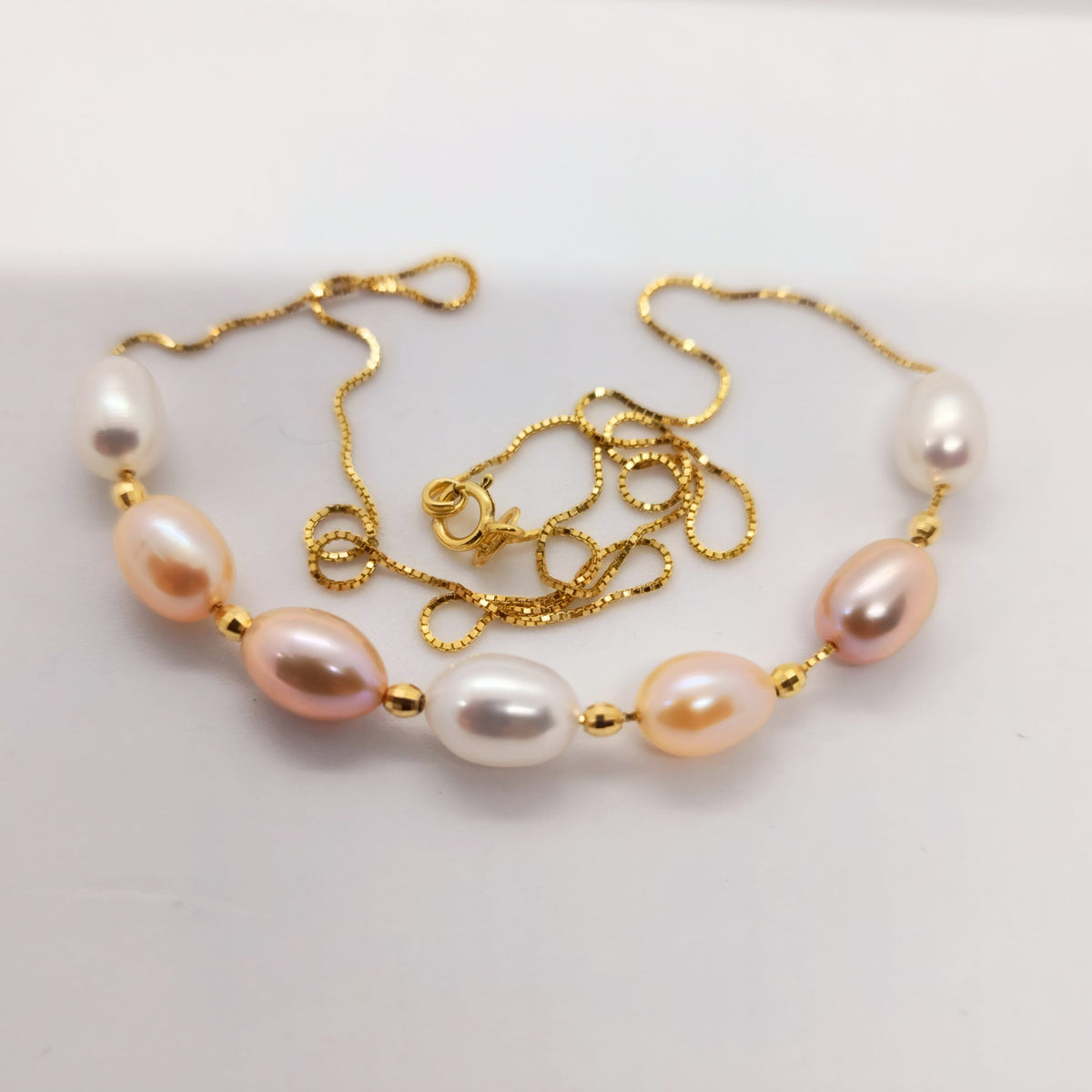 Multi Pearl Gold Necklace