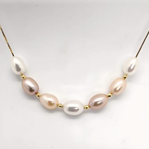 Multi Pearl Gold Necklace