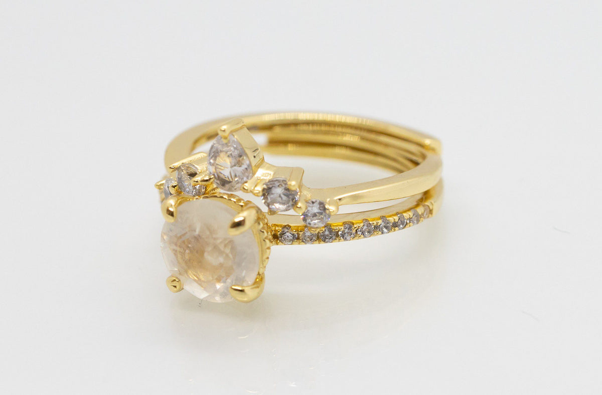 Gold Crown Ring Set