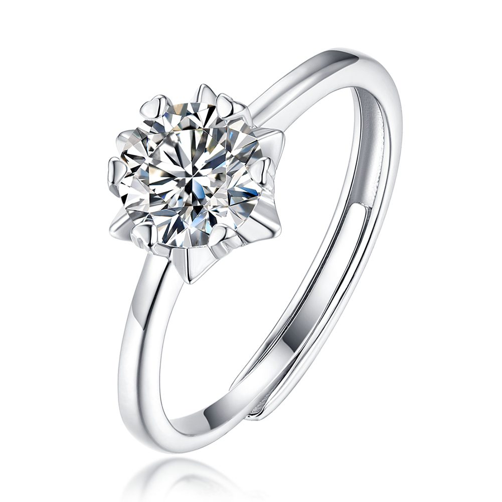Moissanite Crystal Ring