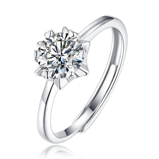 Moissanite Crystal Ring