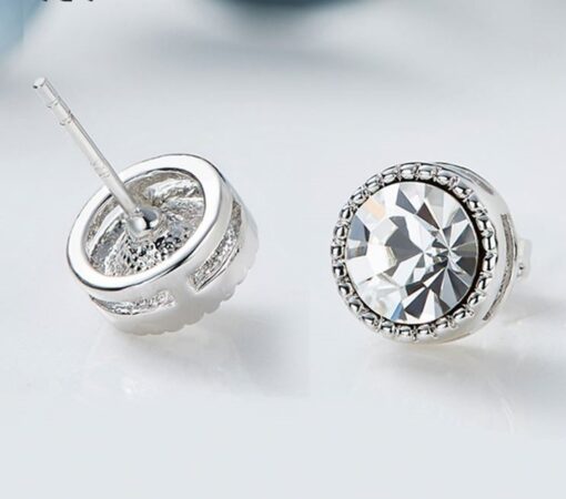Rhodium Plated Swarovski Earrings