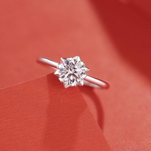 Moissanite Crystal Ring