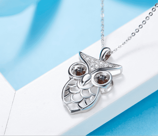 Piercing Owl Swarovski Necklace