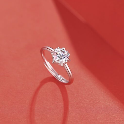 Moissanite Crystal Ring