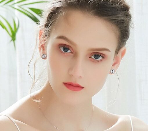 Rhodium Plated Swarovski Earrings