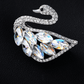 Multicolored Swan Brooch