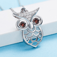 Piercing Owl Swarovski Necklace