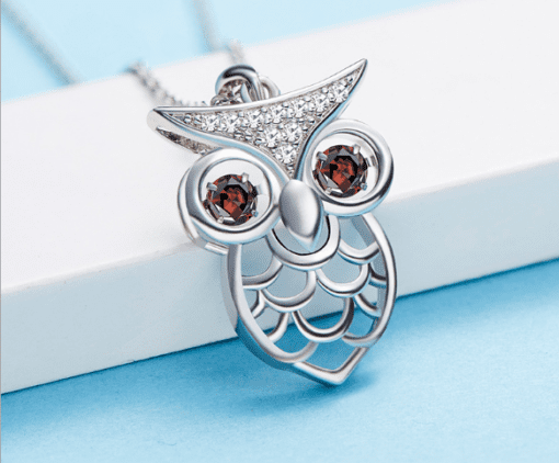 Piercing Owl Swarovski Necklace
