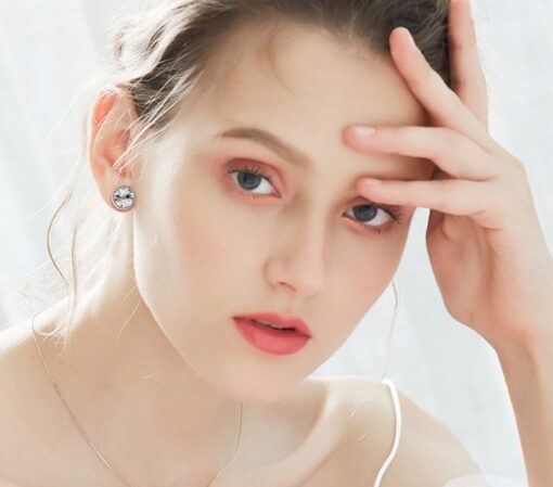 Rhodium Plated Swarovski Earrings