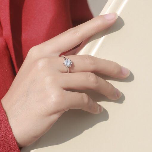 Moissanite Crystal Ring