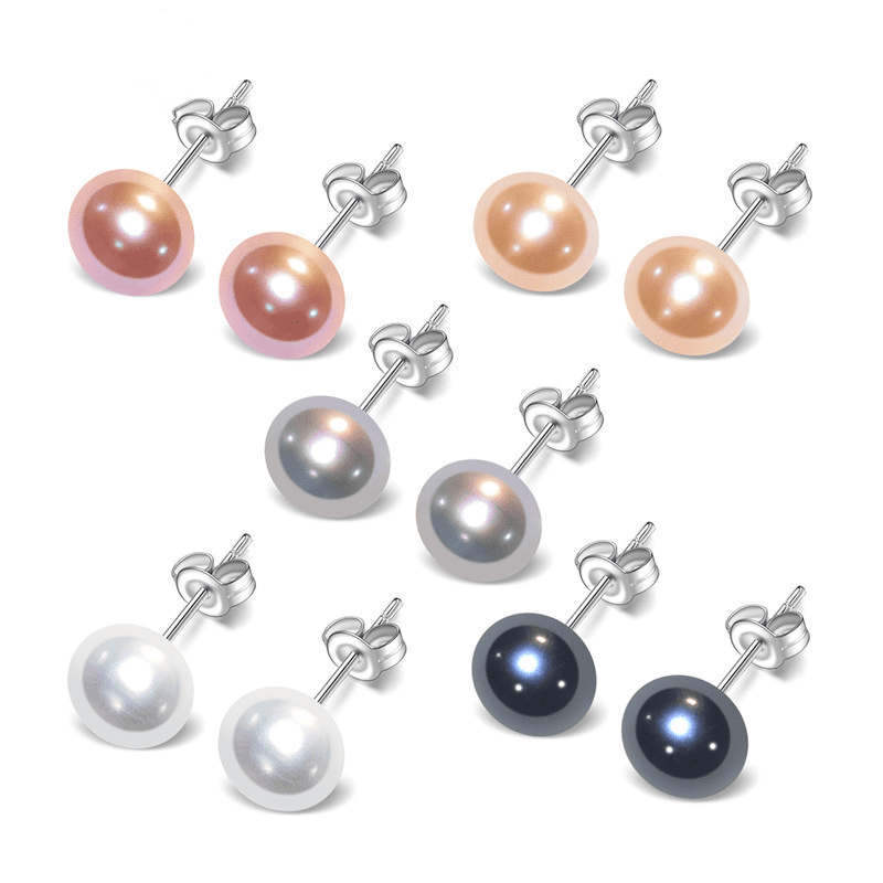Shining Freshwater Pearl Earrings