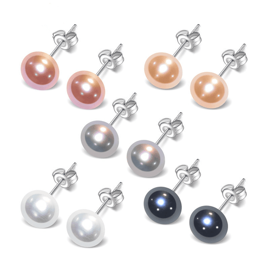 Shining Freshwater Pearl Earrings