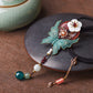 Sakura Blossom And Jade Butterfly Pendant
