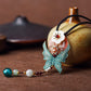 Sakura Blossom And Jade Butterfly Pendant
