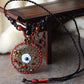 Crimson Gold Flower Necklace