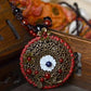 Crimson Gold Flower Necklace