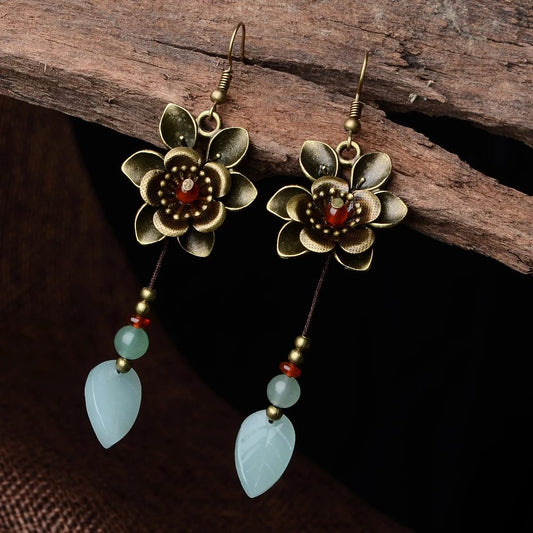 two sky blue earrings