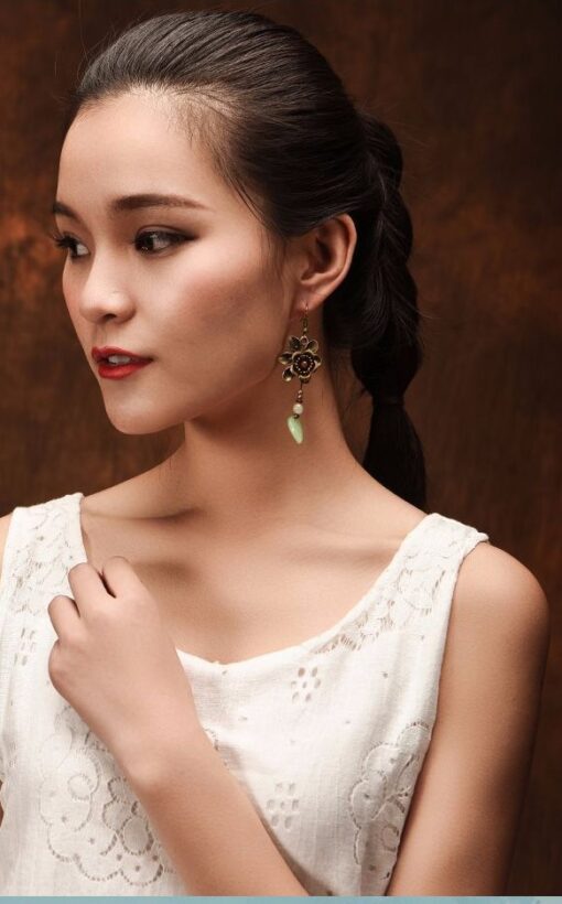 Golden Pixie Flower Earrings