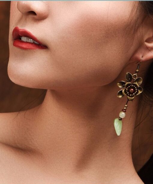 Golden Pixie Flower Earrings
