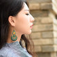 Circular Jade And Lime Earrings
