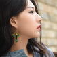 Lime Peacock Earrings