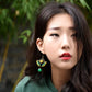 Lime Peacock Earrings