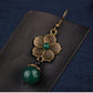 Golden Emerald Earring
