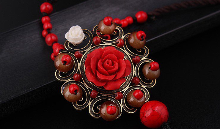 Red Rose Necklace