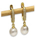 U-Shaped Carved Gold Earrings