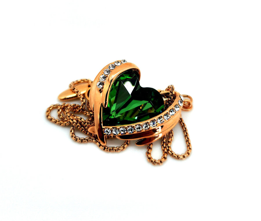 Emerald Clasp Swarovski Necklace