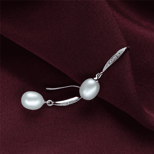 Feather Pearl Earrings