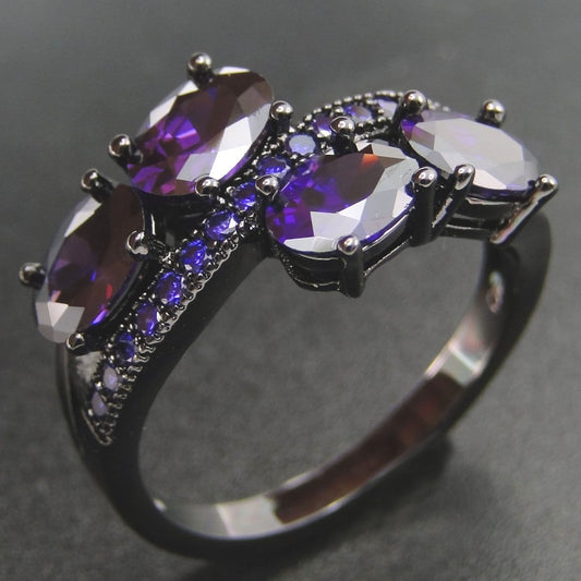 Purple Lava Gemstone Ring