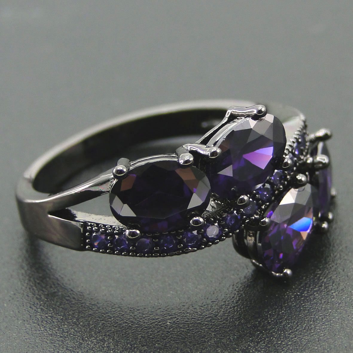 Purple Lava Gemstone Ring