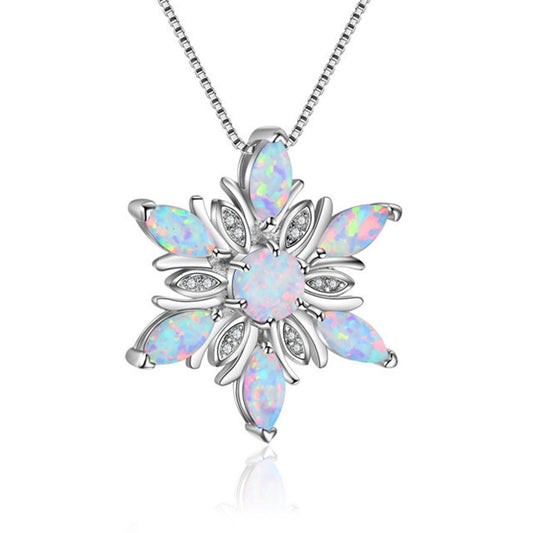 Crystal Clear Snowflake Necklace