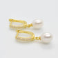 U-Shaped Carved Gold Earrings