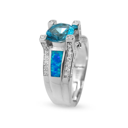 Electric Blue Dragon Ring