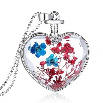 Ruby and Sapphire Heart Charm