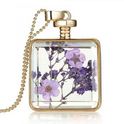 Purple Bloom Square Charm
