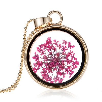 Pink Burst Charm Necklace