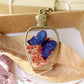 Peony and Butterfly Charm