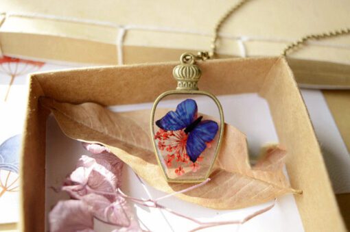 Peony and Butterfly Charm