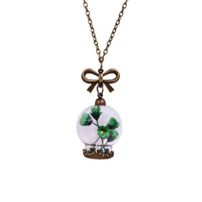 Snow Globe Green Charm