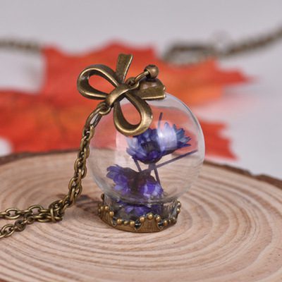 Ebony Purple Globe Charm