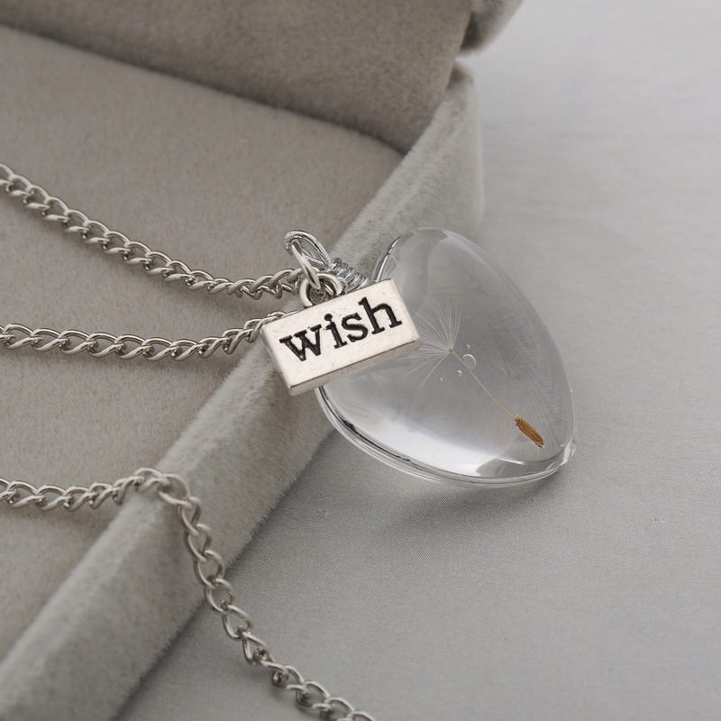 Dandelion Heart Necklace