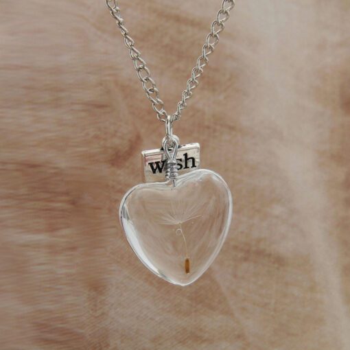 Dandelion Heart Necklace